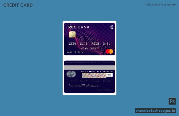 USA RBC Bank Mastercard Beispielvorschau